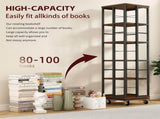 5 Tiers Rotating Bookshelf, Corner, 360 Display Wood Spinning Bookshelves, Floor Standing W2641P399191