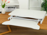 32 Inch Desk Converter, Height Adjustable Sit to Stand Riser, Dual Monitor and Laptop Workstation W2641P251901