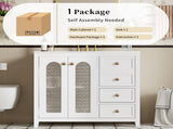 36.02-inch bathroom vanity with two soft-close doors, adjustable shelves and three drawers N729P184710K