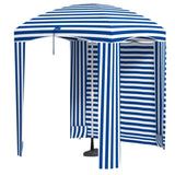 ZNTS Outdoor Umbrella-Blue White （Prohibited by WalMart） 99918300