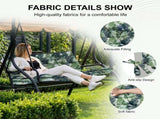 Outdoor Swing Cushions 55 Inch, Waterproof 4" Thick Porch Swing Cushion Replacement with Backrest 67189054