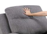 Gray Power Reclining Sofa Chenille Comfort Headrest Lumber Support Cup Holder Bluetooth Speaker B011P611080