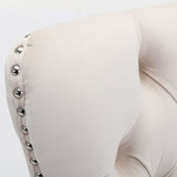 Modern, High-end Tufted Solid Wood Contemporary Velvet Upholstered Dining Chair with Chrome 22833717