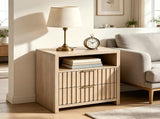 () 2-Drawer 1-Shelf Honeycomb Board MDF Bedside Table 23.6*15.6*25.2in Light 77639782