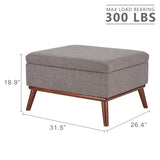 ZNTS Large Ottoman with Storage, 31.5-inch Mid Century Modern Rectangle Coffee Table with Lid Lifting T2694P184913