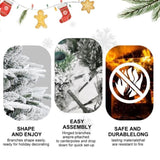 Artificial 6ft Flocked Christmas Tree with 1931 PE/PVC mixed Branch Tips, 400L warm white led, Steel 22994687
