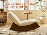 Comfortable Glider Rocking Chair, High-Quality Upholstery Glider Chair, Solid Wood Frame, Perfect W2105P145995