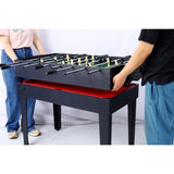 ZNTS 5-in-1 Multi-Game Table - Billiards, Push Hockey, Foosball, Ping Pong, and Basketball black/red 77723643