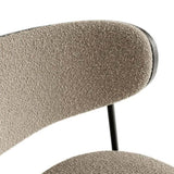 Boucle modern kitchen dining chair Bentwood covered with ash veneer Chair back, metal with black W210P147498