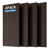 Wood Panels for Wall Slat Wall Panels, 4PC Wood Slat Acoustic Panels for Wall and Ceiling - 3D W347P317959