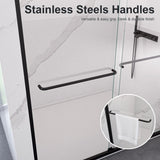 56"-60"W*72" H Semi-Frameless Double Sliding Shower Door, Bypass Shower Door, 1/4" Thick SGCC W2813P296494