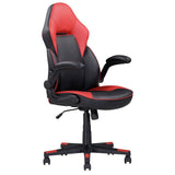 ZNTS Adjustable Ergonomic Gaming Chair, Faux Leather Upholstered Office Chair w/ 360-degree Swivel and B011P213323