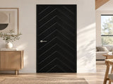 28 in. x 84 in. Hollow Core Black Painted Composite MDF Interior Door Slab B2763P611231