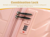 20 Inch ABS Hard Shell Travel Checked Luggage - Scratch Resistant Surface Four Multi-Directional W2787P437160