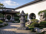 Magnesium Oxide Solar Pagoda Garden Statue with Warm LED Light, Oriental Stone Tower Lantern Outdoor W6572P574591