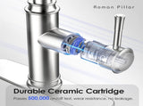 Kitchen Faucet - Spring Kitchen Sink Faucet with 3 Modes Pull Down Sprayer, Single Handle&Deck Plate T3177P277523