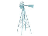 8FT Weather Resistant Yard Garden Windmill Blue 54241539