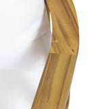 Outdoor Acacia Wood Patio Club Chair, Wooden Patio Furniture,Waterproof Thick Cushion Deep Seating 64851.00WHI