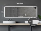 28*60in Frameless with light LED bathroom, corrosion-resistant, three-color dimmable, backlit W2071P248500