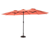 14.8 Ft Double Sided Outdoor Umbrella Rectangular Large with Crank W640140331