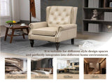 Wood Frame Armchair, Modern Accent Chair Lounge Chair with Sturdy Wood Legs for Living Room Bedroom 48781286