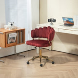 ZNTS COOLMORE Velvet Home Office Desk Chair, Modern Cute Computer Chair, Wheels Height Adjustable W395P224536