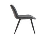 Modern PVC Upholstered Dining Chairs,Armless Side Chairs for Kitchen Dining Room, Set of 4 , Grey & B347P613002