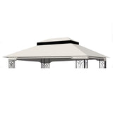 10x12 Ft Outdoor Patio Gazebo Replacement Canopy,Double Tiered Gazebo Tent Roof Top Cover Only W419P198355