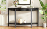 Mirod Elegant Half-Moon Entryway Table with Wood Veneer and Open Shelf A Refined Accent Piece for N760P285986B