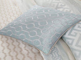 7 Piece Comforter Set Aqua Queen B03596852