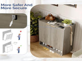 ()2 Cabinet Doors with Top Railing and 1 Row of Shelves for Shoe Cabinets 54853335