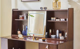 Elegant makeup vanity desk with 3 modes Adjustable Lighted Mirror,modern dressing table set with N844P257533W
