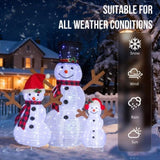Set of 3 Lighted Snowman Family Christmas Yard Decorations, 4FT 3FT 2FT Pre-lit Pull Up Snowman with 22470567