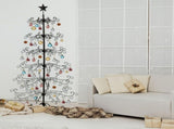 6ft Wrought Iron Christmas Tree, Metal Ornament Display Tree Stand for for Holiday Party Home Decor, 58428504