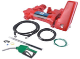 15 GPM 12V Fuel Transfer Pump Cast Iron with Discharge Hose Automatic Green Nozzle for Trucks 19700036