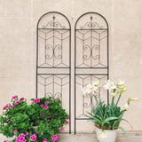 4 Pack Metal Garden Trellis 71" x 19.7" Rustproof Trellis for Climbing Plants Outdoor Flower Support W1586P268018