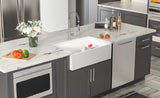30 x 20 inch ceramic Farmhouse Apron-Front Kitchen Sink Single Bowl White JY285R