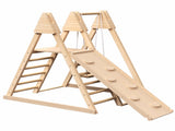 4-in-1 Juniper Indoor Play Gym - Jungle Gym Playset with Baby Swing, Slide, Ladder, and Climbing W2644P233324