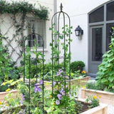 ZNTS 6.2ft Garden Obelisk Trellis,Lightweight Rustproof Plastic Coated Metal Tall Tower Trellis 76173444