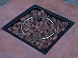 25" H Outdoor Patio Propane Gas Fire Pit Table - 50,000 BTU High-temperature-resistant carving W2691P231711