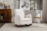 ZNTS High Back Rocking Chair Nursery Chair .Comfortable Rocker Fabric Padded Seat .Modern High Back W153982356