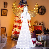 5ft Pre-Lit Christmas Angel Decor, 150 LED Lights , IP44 Weatherproof Xmas Decoration 84531694