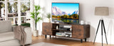 TV Stand for 55 Inch TV, Entertainment Center with Storage Cabinets, Soft Hinge Door with Handle, T3177P268166