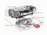 Mini Miter Cut-off Saw, 2-5/16" Steel & Resin Blades, 1/2" Cutting Depth, 0-45&deg Adjustable 30896061