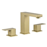 Bathroom Stainless Steel Faucets for Sink 3 Hole Nickel Gold 8 inch Widespread Bathroom Sink Faucet W1932P353492