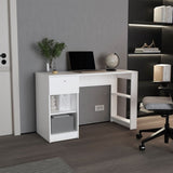120-Home 47" Wide One Drawer Desk , Four Shelves, Writting Desk, Gamer Desk, Home Office, Living B070P254776