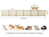 (6 Panel) Wooden Freestanding Dog Gates for The House,Dog Gates for Doorways, Stairs,Wood Dog Fences W2641P336052