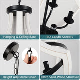Modern White Solid Wood Chandeliers W2738P242328