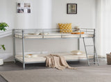 Twin Size Metal Bunk Bed for Kids Teens Adults, Heavy Duty Metal Bunk Bed with Ladder & Full-Length 15768305