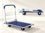 Folding Hand Truck, Heavy-Duty Metal Push Cart with 330LBS Weight Capacity, Non-Slip 66699745